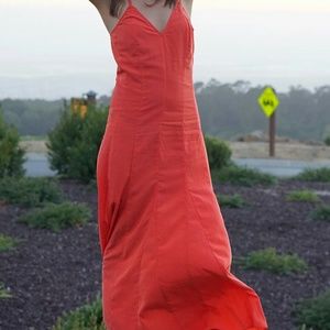 Anthropologie Red Orange Dress